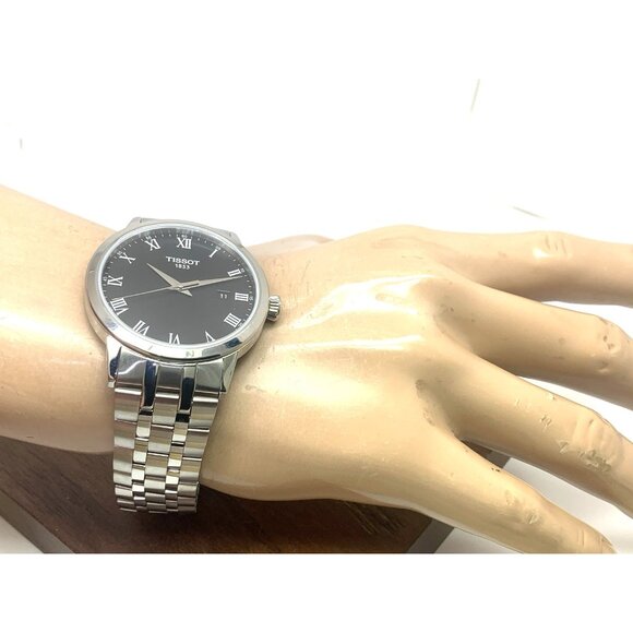 Tissot Men's Watch Swiss Quartz Black Dial 42mm Stainless Steel T1294101105300 - Picture 5 of 14